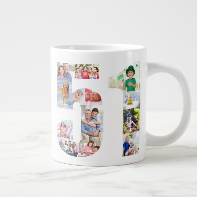 Photo Collage Number 51 - 51st Birthday Giant Coffee Mug (Right)