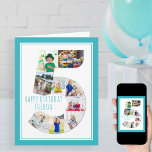 Photo Collage Number 5 Boy's 5th Birthday Card<br><div class="desc">Unique and personalized 5th birthday photo card for a little boy. The photo template is set up for you to add your favorite pictures to this number 5 photo collage plus an extra special photo inside. You can also add his name to the front and customize the birthday greeting inside....</div>