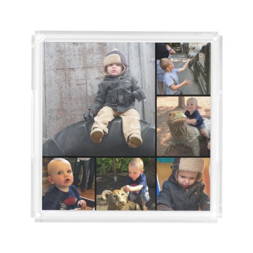 Photo Collage Nursery Organizer Tray