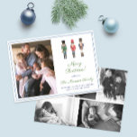 Photo Collage Nutcracker Merry Christmas Holiday Card<br><div class="desc">* Photo credit: Photography © Storytree Studios, Stanford, CA ** / A simple and elegant photo collage Christmas card design featuring traditional Nutcracker toy soldiers in red, green and blue. These were originally hand painted by me in watercolors onto 100% cotton paper before being scanned and arranged / styled digitally....</div>