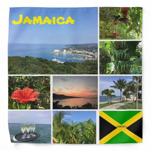 Photo Collage of Jamaica Bandana