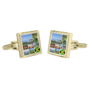 Photo Collage of Jamaica Cufflinks