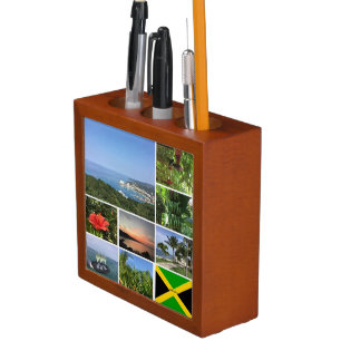 Photo Collage of Jamaica Desk Organizer