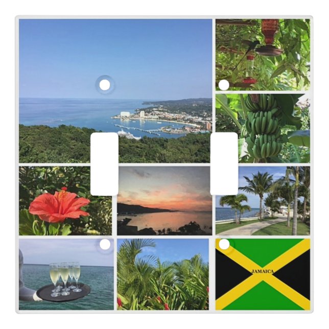 Photo Collage of Jamaica Light Switch Cover (Front)