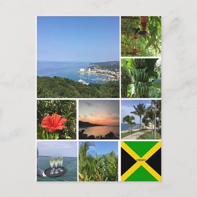 Photo Collage of Jamaica Postcard (Front)