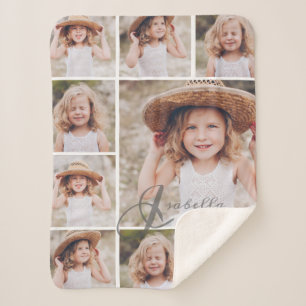 Photo Collage of Memories Sherpa Blanket