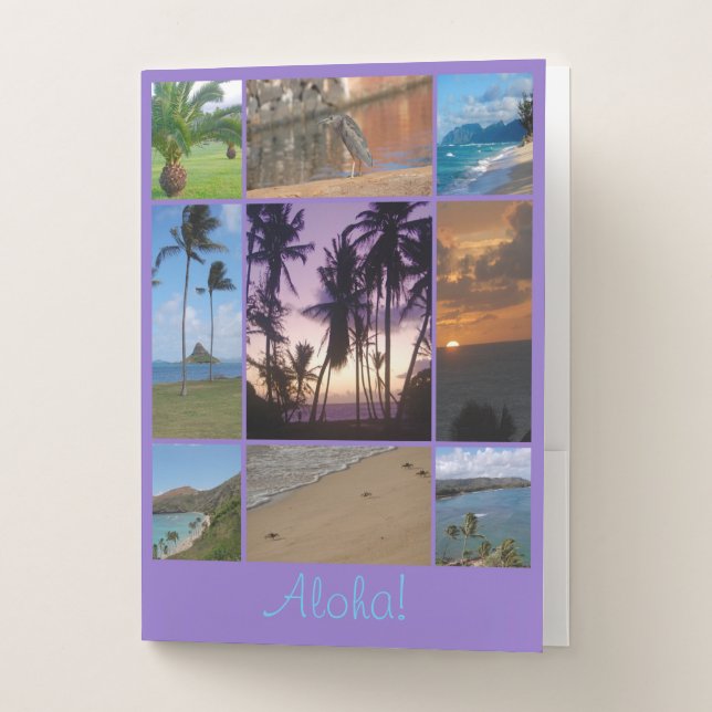 Photo Collage of Oahu, Hawaii Pocket Folder (Front)