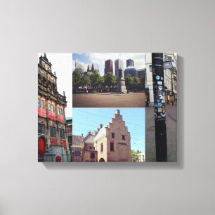 Photo collage of The Hague 1 Canvas Print