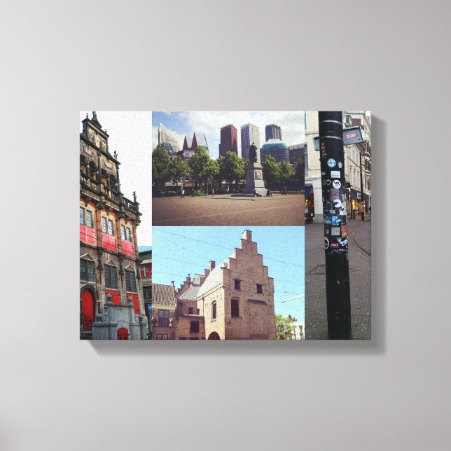 Photo collage of The Hague 1 Canvas Print (Front)