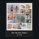 Photo Collage One of a Kind 14 Photo Family Faux Canvas Print<br><div class="desc">Photo Collage custom 14 photo template created by you personalized wall art - Faux Wrapped Canvas Print from Ricaso - add your own photographs and text to this great faux canvas</div>