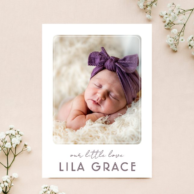 Photo Collage Our Little Love Birth Announcement (Creator Uploaded)