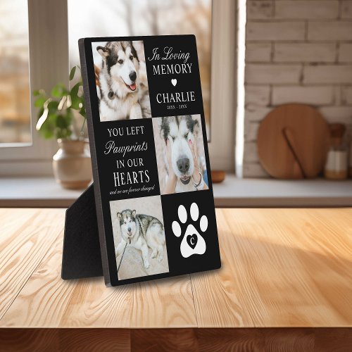 Photo Collage 'Pawprints in Our Hearts' Pet Loss