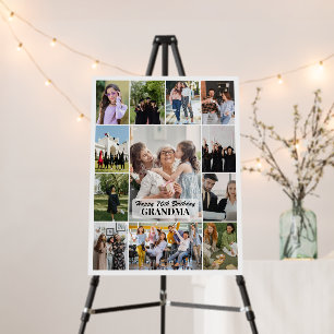 Photo Collage Personalized 12 Picture 18x24 White Foam Board