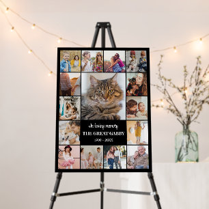 Photo Collage Personalized 15 Picture 18x24 Black Foam Board
