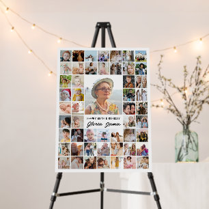 Photo Collage Personalized 52 Picture 18x24 White Foam Board