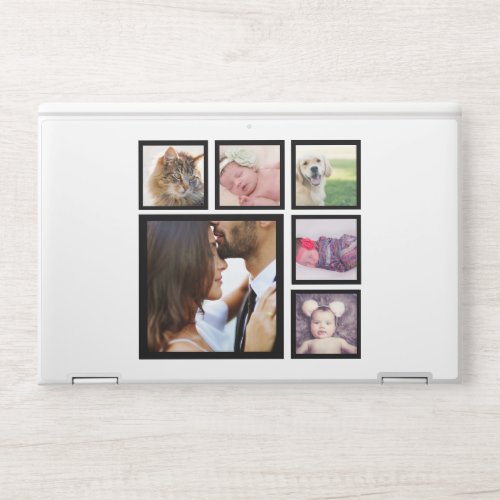 Photo Collage Personalized 6 Photograph Template HP Laptop Skin