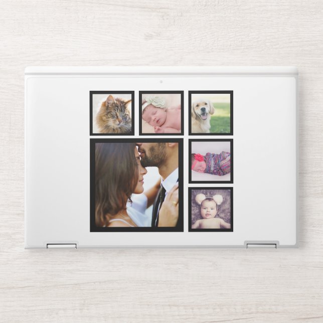 Photo Collage Personalized 6 Photograph Template HP Laptop Skin (Front)