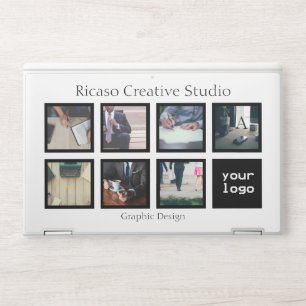 Photo Collage Personalized 8 Photos Logo Business HP Laptop Skin