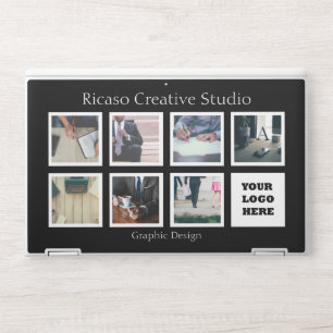 Photo Collage Personalized 8 Photos Logo Business HP Laptop Skin