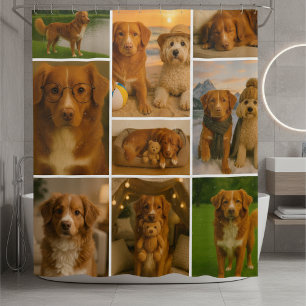 Photo Collage Personalized 9 Photo Template Shower Curtain