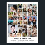 Photo Collage Personalized Birthday Gift Poster<br><div class="desc">Turn your favorite photos into a stunning piece of wall art. This custom photo collage poster is the perfect way to tell your story, capturing a lifetime of memories in one beautiful display. With 100% personalization, you can easily upload your own photos and customize the text, fonts, and colors to...</div>