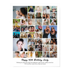 Photo Collage Personalized Birthday Gift Poster