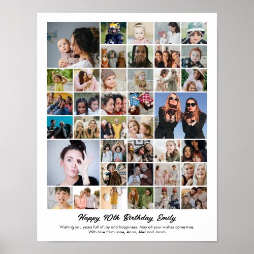 Photo Collage Personalized Birthday Gift