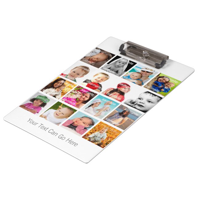Photo Collage Personalized Clipboard (Angled)