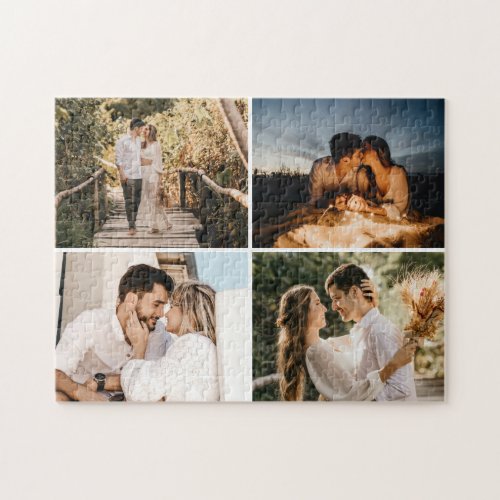 Photo Collage Personalized Couple Jigsaw Puzzle