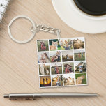 Photo Collage Personalized Family Keychain<br><div class="desc">Simply add your photos for a custom family collage keychain.</div>