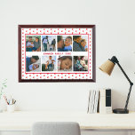 Photo Collage Personalized Family Red Hearts Wood Award Plaque<br><div class="desc">Valentines style family product. Replace your photos with your name and date on them. Red heart balloon border pattern colored background. The family photos are examples, change them for your own when you personalize them. If there is a yellow warning symbol, it means your photo is too small. Either add...</div>