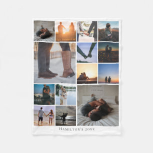 Photo Collage Personalized Fleece Blanket