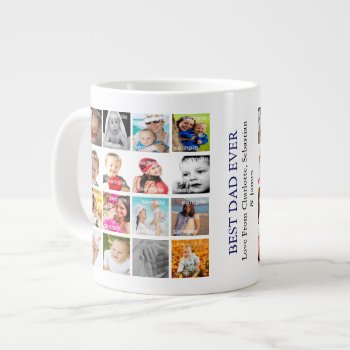 Photo Collage Personalized Giant Coffee Mug by Ricaso at Zazzle