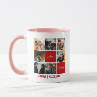 Photo Collage Personalized Message & Name Mug