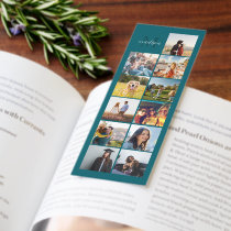 Photo Collage Personalized Monogram Bookmarks