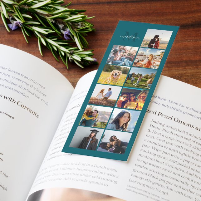 Photo Collage Personalized Monogram Bookmarks (Book)