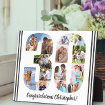 Photo Collage Personalized Number 30 Birthday Plaque<br><div class="desc">30th Birthday Plaque - personalized with a photo collage of your favorite photos and custom text. The photo template is set up ready for you to add your photos, which will be displayed in the shape of a number 30. The wording, which currently reads "Congratulations [name]!" can also be customized....</div>