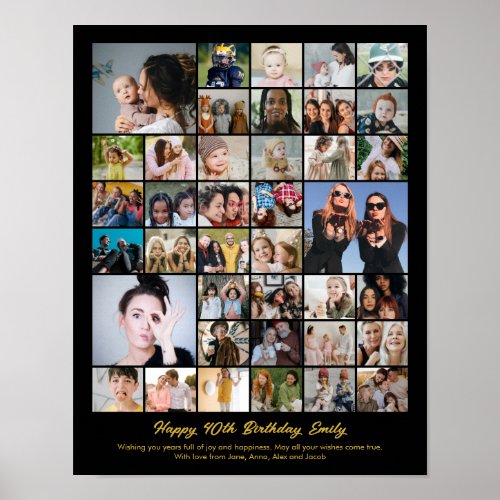 Photo Collage Personalized Picture Mosaic Gift
