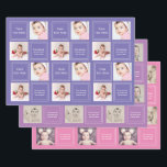 Photo Collage Personalized Template Wrapping Paper Sheets<br><div class="desc">Customizable gift wrap paper - you can add your own photos and text .. personalized wrapping paper roll from Ricaso - designed with spaces for your own photographs wrapping paper sheets from Ricaso</div>
