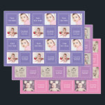 Photo Collage Personalized Template Wrapping Paper Sheets<br><div class="desc">Customizable gift wrap paper - you can add your own photos and text .. personalized wrapping paper roll from Ricaso - designed with spaces for your own photographs wrapping paper sheets from Ricaso</div>