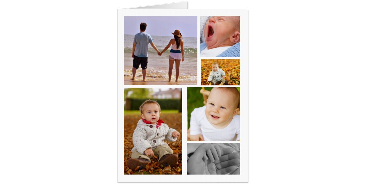 Photo Collage Personalized Unique Card Zazzle