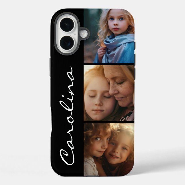 Photo Collage Personalized with Name Case-Mate iPhone Case (Back)