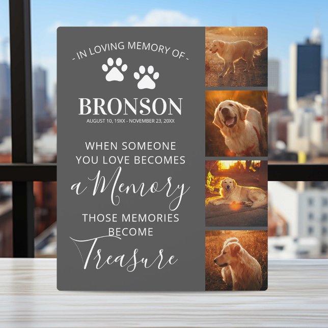 Photo Collage - Pet Memorial Keepsake Plaque (Creator Uploaded)
