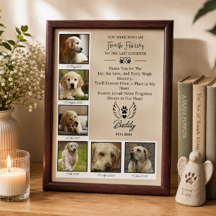 Photo Collage Pet Memorial Keepsake Portraits Award Plaque