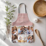 Photo collage pink girly modern mothers day apron