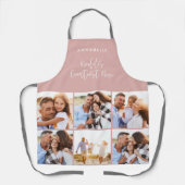 Photo collage pink girly modern mothers day apron (Front)