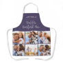 Photo collage pink purple modern mothers day apron