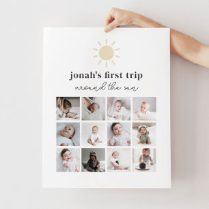 Photo Collage Poster - 1st Trip Around The Sun