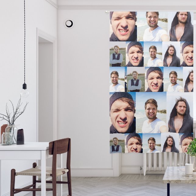 Photo Collage Put Your Face on A Blackout Curtains (Living Room)