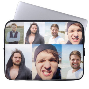 Photo Collage Put Your Face On a Laptop Sleeve